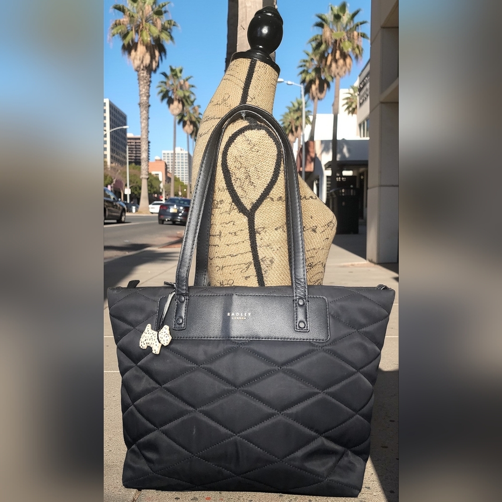 Radley London Charleston Large Quilted Black Zip-Top Tote - Picture 10 of 16